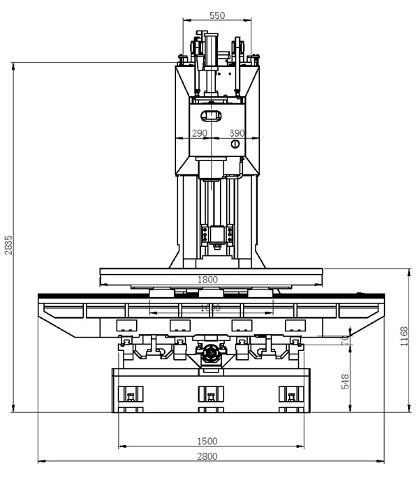 大型cnc加工中心1690床身尺寸 大型cnc加工中心1690床身尺寸
